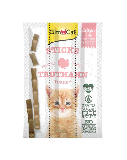GIMCAT Sticks Kitten Turkey 3 bâtonnets de dinde pour chatons