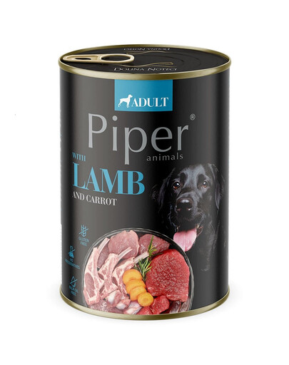 PIPER - Nourriture humide avec agneau et carottes pour chiens - 400 g