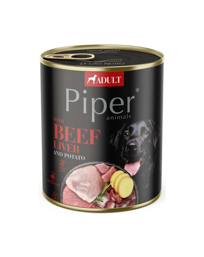 DOLINA NOTECI PIPER - Nourriture humide avec foie de bœuf et pommes de terre pour chiens - 800g