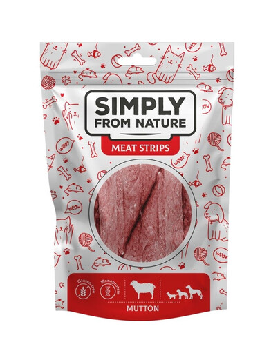 SIMPLY FROM NATURE Meat Strips - Bandes de viande de mouton pour chiens - 80 g