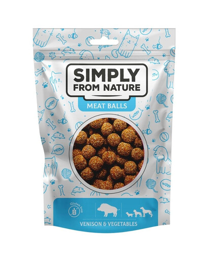 SIMPLY FROM NATURE Meat Balls - Boulettes de venaison et de légumes pour chiens - 80 g