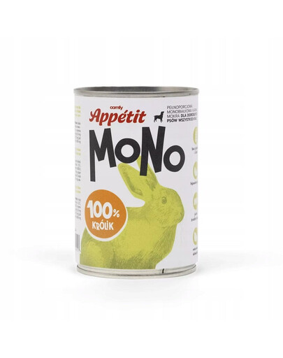 COMFY APPETIT MONO - Nourriture monoprotéique avec du lapin - 400 g