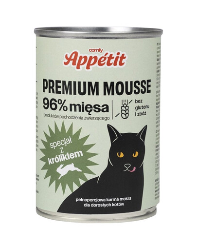 COMFY APPETIT PREMIUM Mousse - avec lapin pour les chats - 400 g