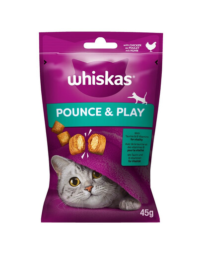 WHISKAS Energy and Vitality 45 g de friandises au poulet pour chats