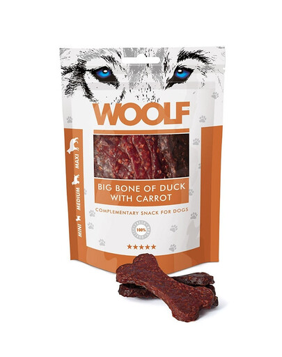 WOOLF Big Bone Of Duck With Carrot Gros os de canard à la carotte 100g