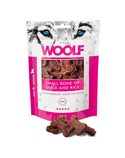 WOOLF Small Bone Of Duck And Rice Petit os de canard et riz 100g