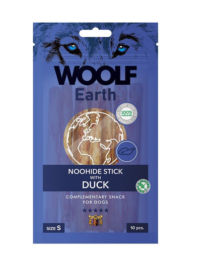 WOOLF Earth Noohide Stick with Duck Bâtonnets de canard 90g