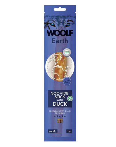 WOOLF Earth Noohide Stick with Duck XL Bâton de canard 85g