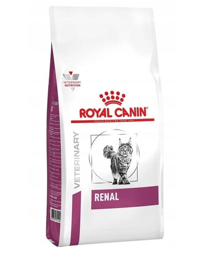 ROYAL CANIN Veterinary Diet Renal Aliments secs pour chats souffrant d'insuffisance rénale 2x400 g