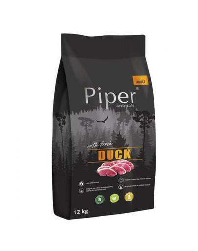 PIPER Croquettes au canard pour chiens 12 kg