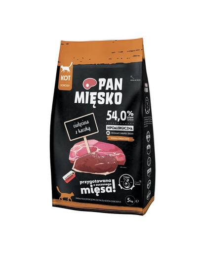 PAN MIĘSKO - Veau et canard pour chats - 5kg