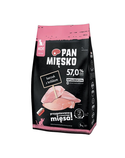 PAN MIĘSKO - Poulet et lapin pour chatons - XS 5kg
