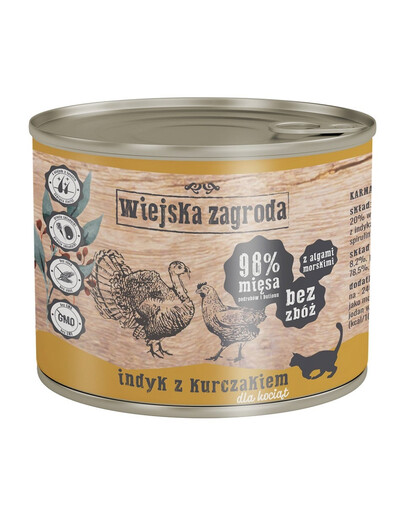 WIEJSKA ZAGRODA Kitten Dinde et poulet 200 g pour les chatons