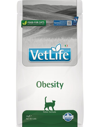 FARMINA Vet life Obesity 2 kg - nourriture sèche pour chats en surpoids
