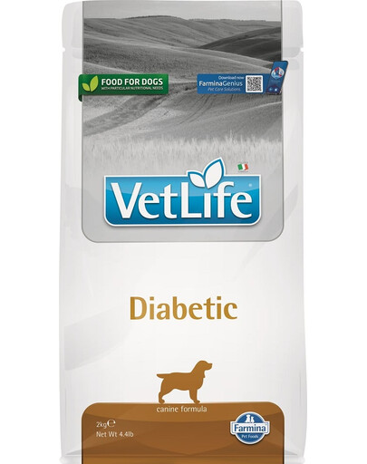 FARMINA Vet Life Dog Diabetic - nourriture pour chiens diabétiques - 2 kg