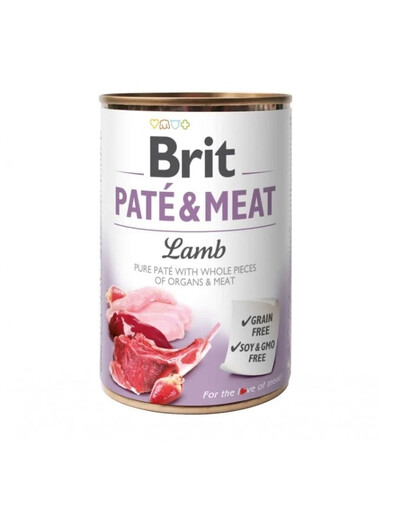 BRIT Pate&Meat lamb - Pâtée d'agneau pour chiens - 400 g