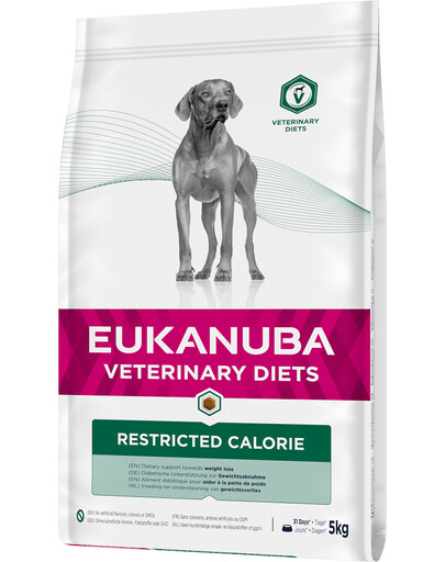 EUKANUBA Veterinary Diets Restricted Calories Adult All Breeds - améliorent le métabolisme des graisses de votre chien - 5 kg