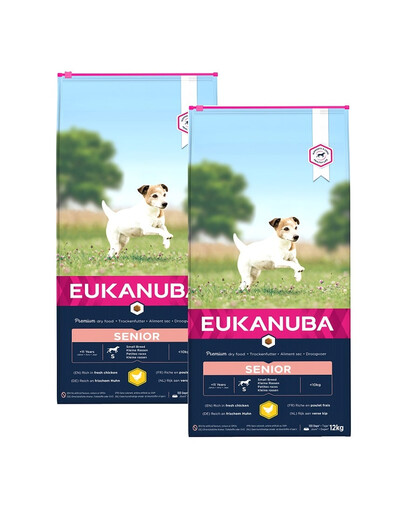EUKANUBA Caring Senior Small Breed riche en poulet frais 30 kg (2 x 15kg)