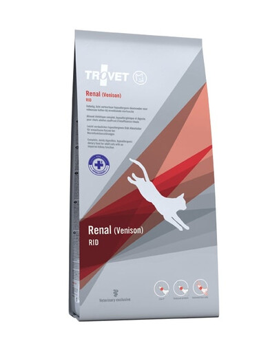 TROVET Renal Venison RID Cat - venaison pour chats avec fonction rénale insuffisante - 3 kg