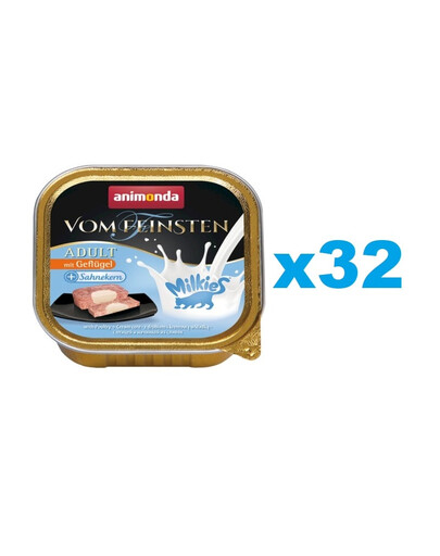 ANIMONDA Vom Feinsten Adult Milk Centr with Poultry&Cream - Volaille et crème 32x100 g