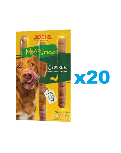 JOSERA JosiDog Meat Sticks Bâtonnets de poulet pour chiens 20x33g
