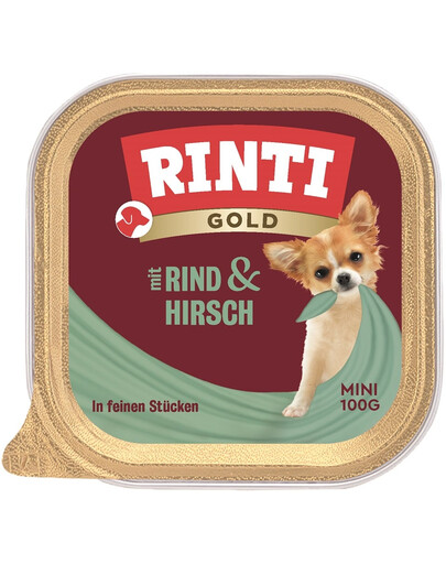 RINTI Gold Venison&Beef Mini - bœuf & cerf pour chiens de petites races - 100 g