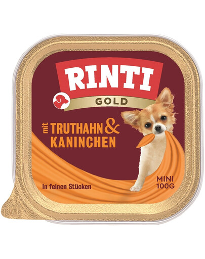 RINTI Gold Turkey&Rabbit Mini - dinde & lapin pour chiens de petites races - 100 g