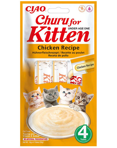 INABA Churu Kitten Chicken 4x14 g friandises au poulet pour chatons