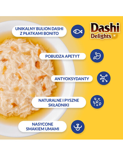 INABA Cat Dashi Delights - bouillon poulet, thon et saumon - 70 g