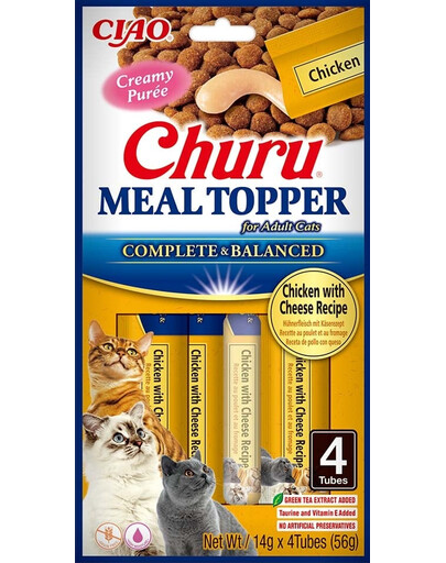 INABA Meal Topper Chicken&Cheese Garniture de repas au poulet et au fromage 4x14 g