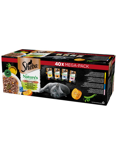 SHEBA Nature’s Collection Choix de saveurs aliment complet humide pour chats adultes 40x85g