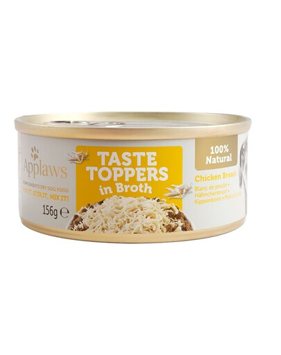 APPLAWS Dog Tin Taste Toppers - Blanc de poulet en bouillon - 156 g