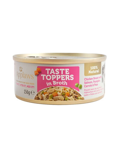 APPLAWS Don Tin Taste Toppers - Poitrine de poulet, saumon, potiron en bouillon - 156 g