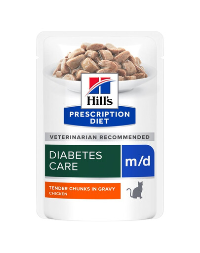HILL'S PRESCRIPTION DIET Feline m/d diabetes + weight management avec du poulet 12x85 g