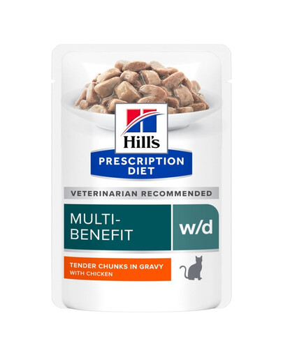 HILL'S PRESCRIPTION DIET Feline w/d Multi-Benefit avec du poulet 12x85 g