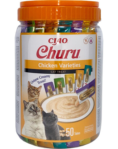 INABA Churu Chicken Variety Mélange de saveurs avec poulet 50x14g (700g)