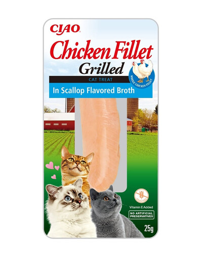 INABA CIAO Chicken fillet grilled - Filet de poulet dans un bouillon de coquilles Saint-Jacques - 25 g