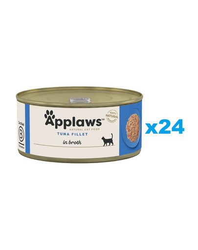 APPLAWS Cat Adult Filet de thon en bouillon 24x70 g