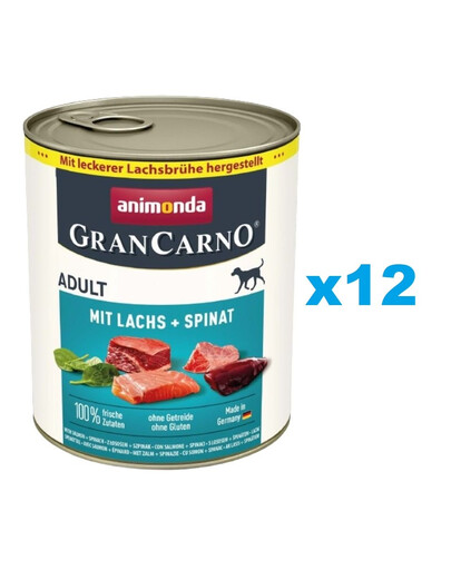 ANIMONDA GranCarno Adult saumon et épinards 12x800g