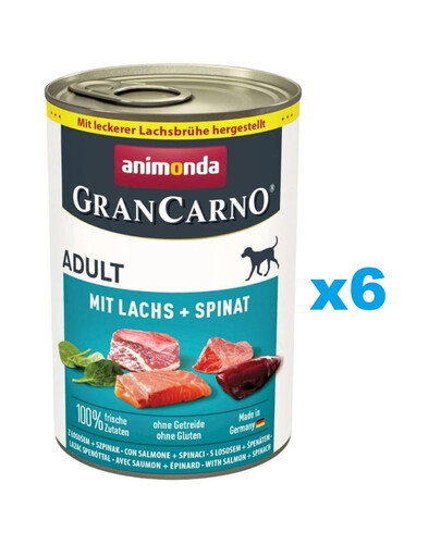 ANIMONDA GranCarno Adult saumon et épinards 6x400g