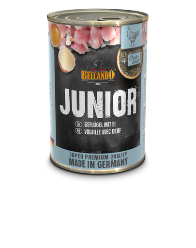 BELCANDO Junior - Pâtée de volaille & œufs pour chiots 6 x 400 g