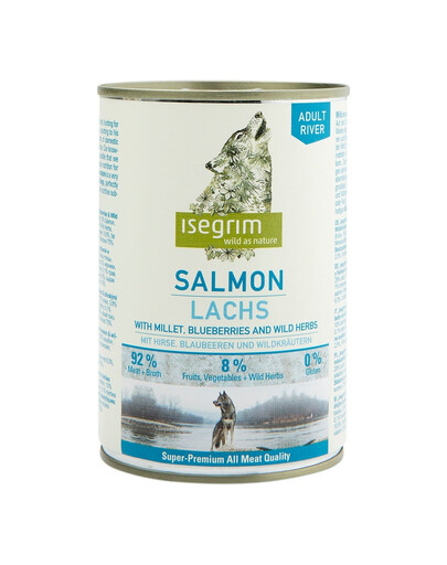 ISEGRIM Adult River Saumon aux gruaux de millet 400 g