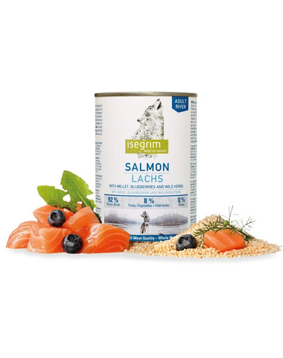 ISEGRIM Adult River Saumon aux gruaux de millet 400 g