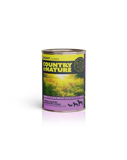 COUNTRY&NATURE Nourriture humide sans céréales, Faisan à la courgette 400 g