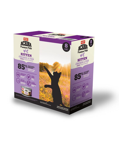 ACANA Premium Pate Kitten Chicken & Fish pâté de poulet et de poisson pour chatons 8 x 85 g