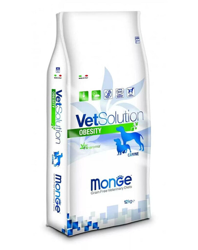 MONGE Vet Solution Dog Obesity - Croquettes pour chiens ayant des problèmes de poids - 12 kg