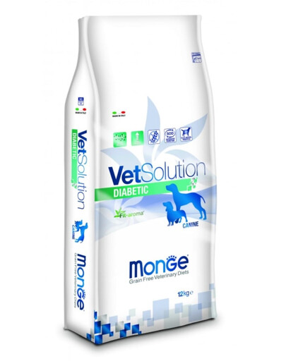 MONGE Vet Solution Dog Diabetic - Croquettes vétérinaires pour lutter contre le diabète - 12 kg