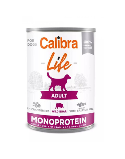 CALIBRA Dog Life Adult Wild boar with Cranberries - pour chiens adultes - 400 g