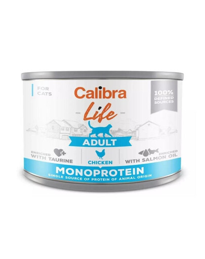 CALIBRA Cat Life Adult Chicken - nourriture monoprotéinée pour chats à base de poulet - 200 g