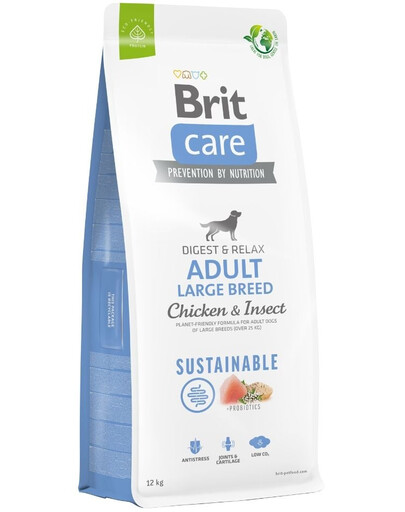 BRIT Care Dog Sustainable Adult Large Breed Chicken & Insect - Poulet & insectes pour chiens adultes de grandes races - 12kg